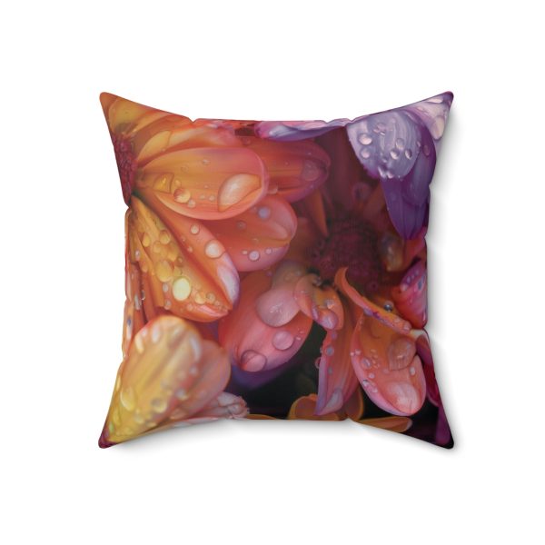 Bright Fantasy Floral 04 - Spun Polyester Square Pillow - Image 10