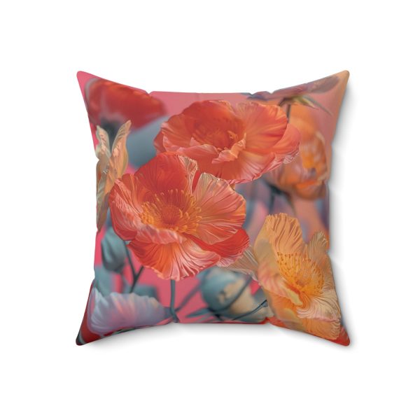 Bright Fantasy Floral 05 - Spun Polyester Square Pillow - Image 10