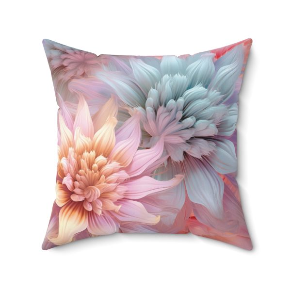 Pastel Fantasy Baroque Floral 03 - Spun Polyester Square Pillow - Image 2