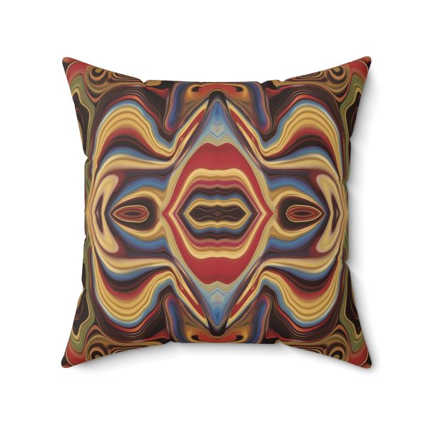 Lipnotic Kaleidoscope Background 03 - Spun Polyester Square Pillow