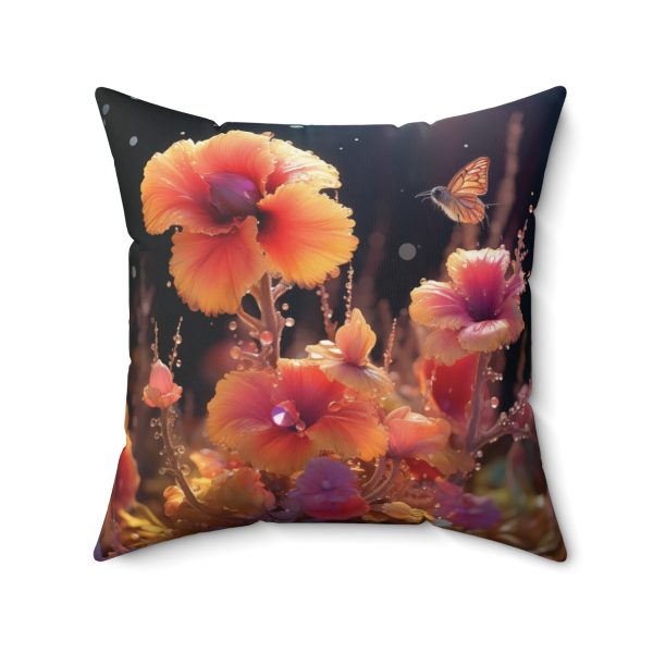 Bright Fantasy Floral 01 - Spun Polyester Square Pillow