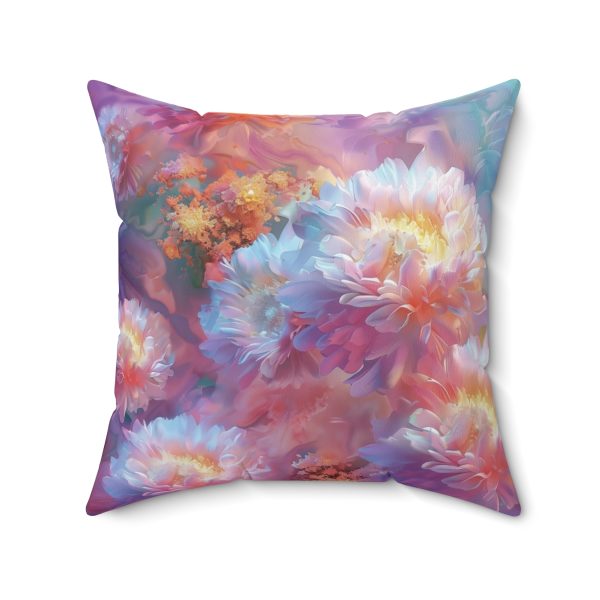 Floral Nebula 04 - Spun Polyester Square Pillow