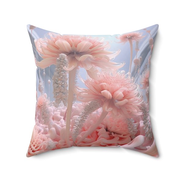 Foamy Floral Fusion 01 - Spun Polyester Square Pillow - Image 2