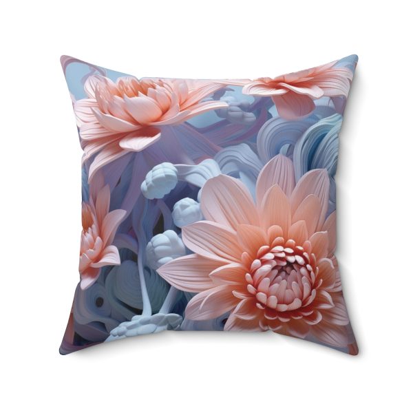 Foamy Floral Fusion 02 - Spun Polyester Square Pillow