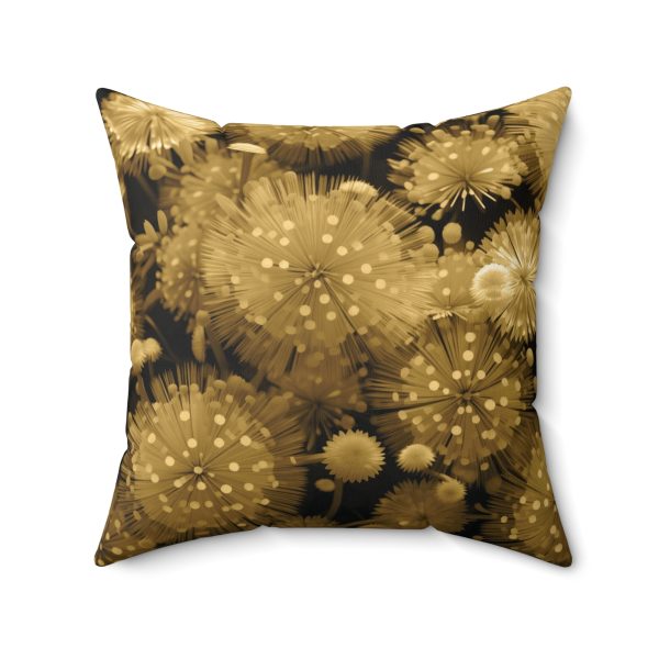 Fine and Dandy Motif in Sauterne Tone - Spun Polyester Square Pillow