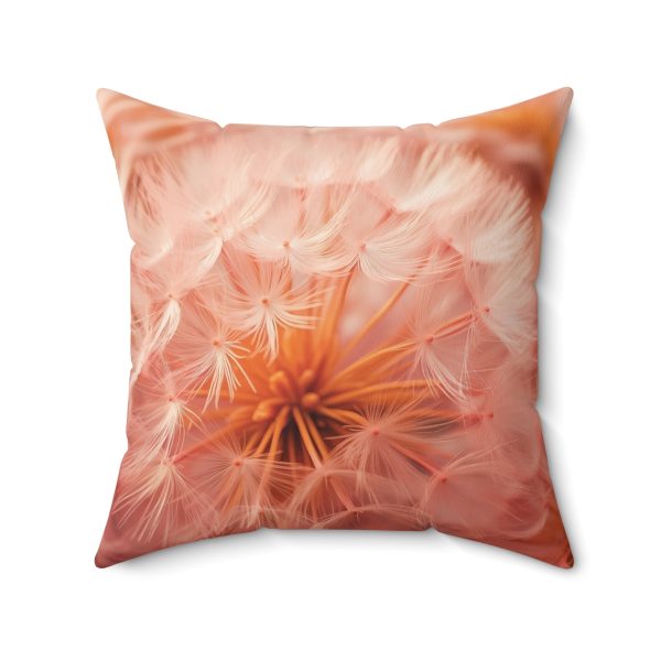 Lovely Fuzzy Fluff in Peach 01 - Spun Polyester Square Pillow