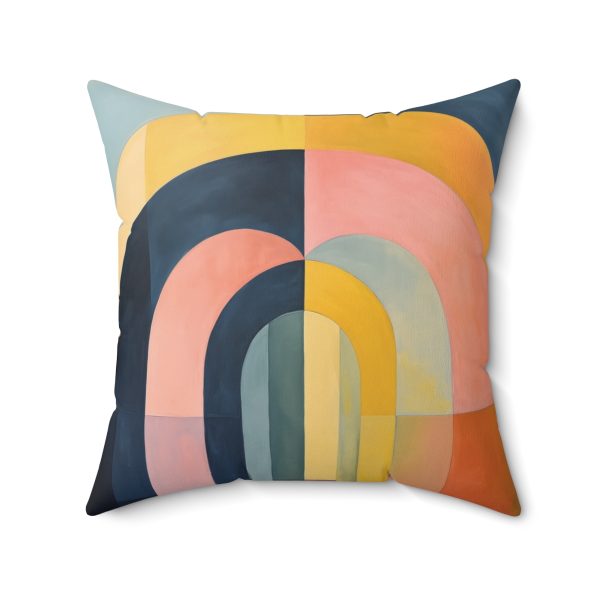 Soft Geometric Archways - Spun Polyester Square Pillow