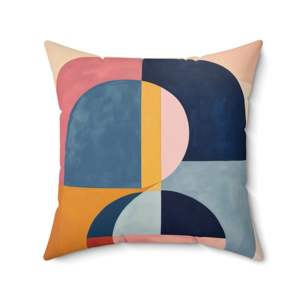 Soft Geometric Windows - Spun Polyester Square Pillow - Image 2