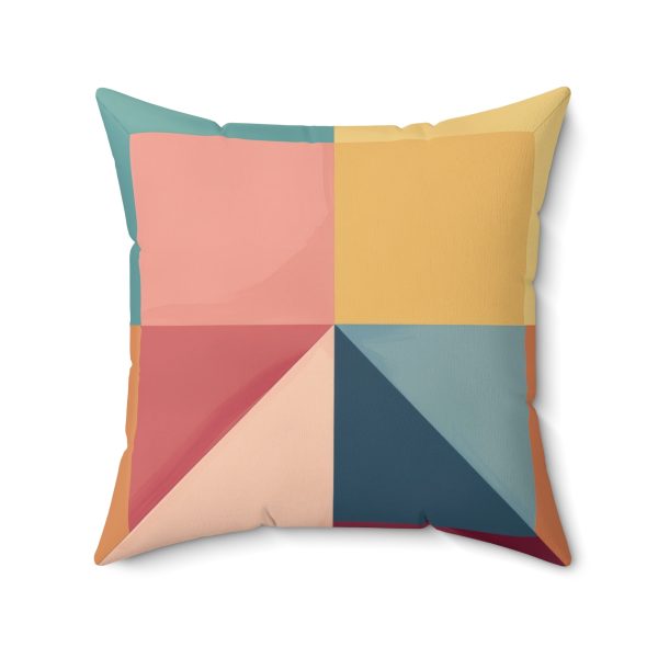 Soft Geometric Pyramid 01 - Spun Polyester Square Pillow