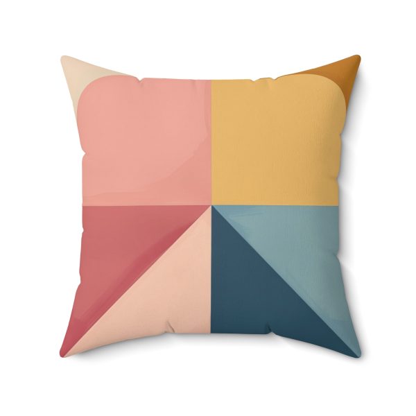 Soft Geometric Pyramid 02 - Spun Polyester Square Pillow