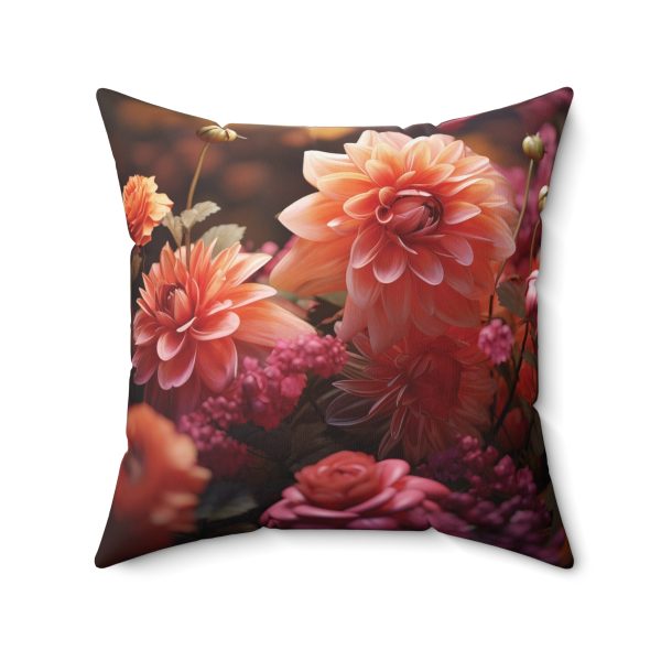 Bright Fantasy Floral 02 - Spun Polyester Square Pillow