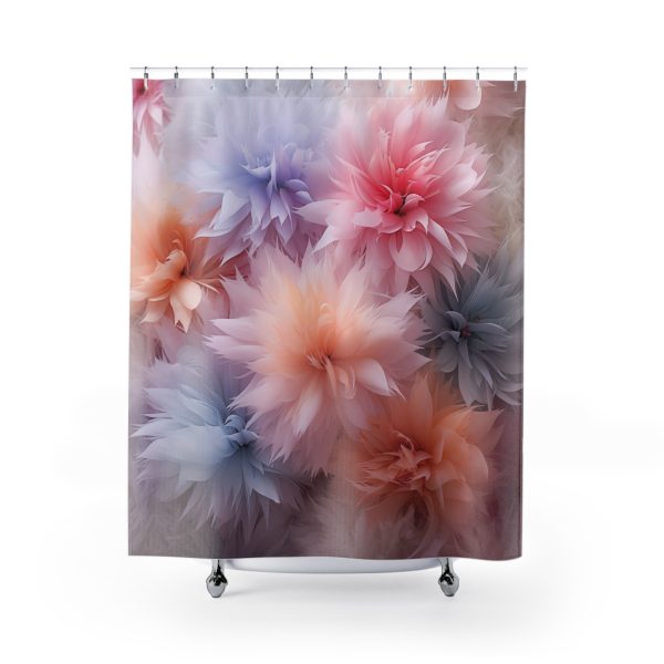 Pastel Palette Fantasy Feather Puffs - Shower Curtain