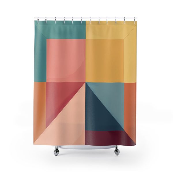 Soft Geometric Pyramid 01 - Shower Curtain