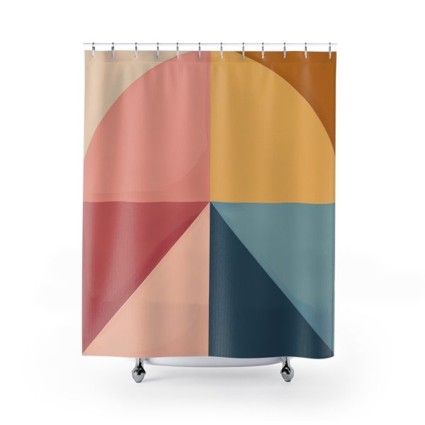 Soft Geometric Pyramid 02 - Shower Curtain