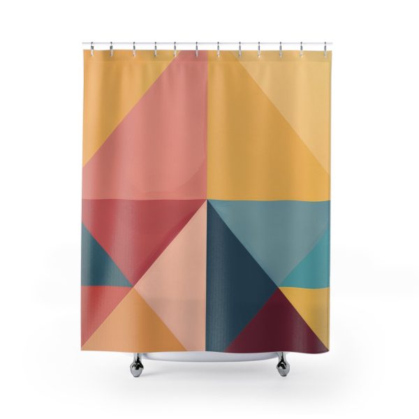 Soft Geometric Pyramid 03 - Shower Curtain