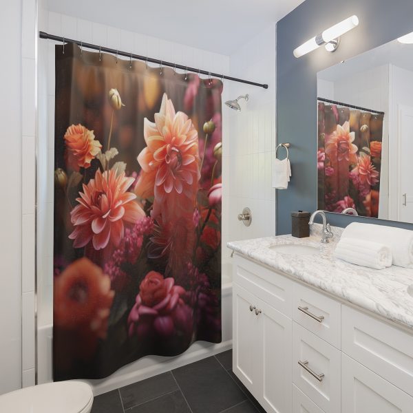 Bright Fantasy Floral 02 - Shower Curtain - Image 2