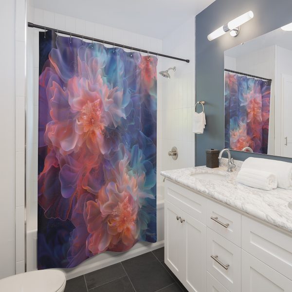 Floral Nebula 09 - Shower Curtain - Image 2