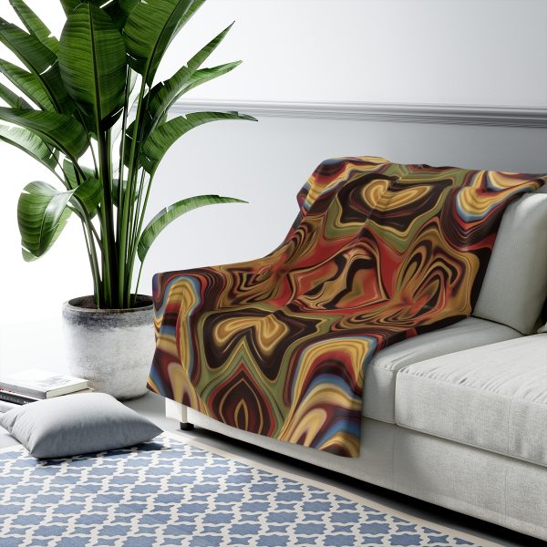 Lipnotic Kaleidoscope Background 02 - Sherpa Fleece Blanket - Image 7