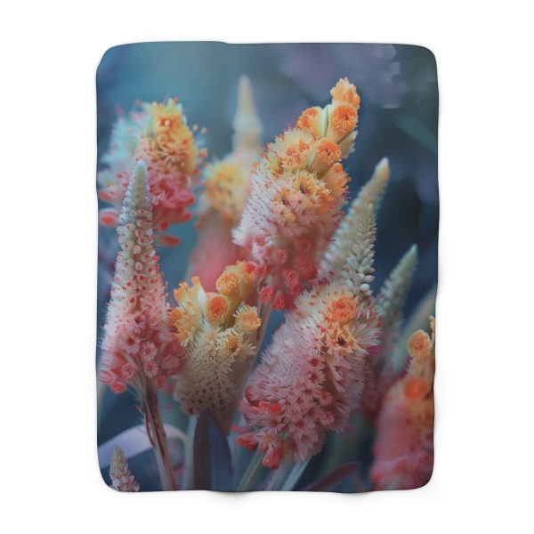 Bright Fantasy Floral 06 - Sherpa Fleece Blanket - Image 5