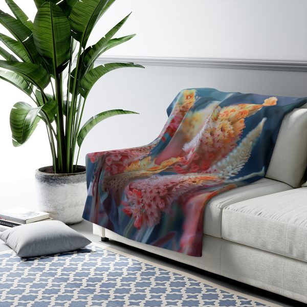 Bright Fantasy Floral 06 - Sherpa Fleece Blanket - Image 7