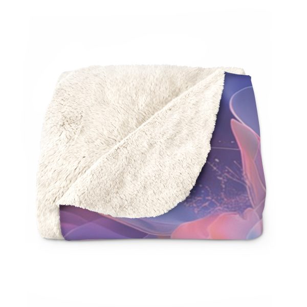 Floral Nebula 09 - Sherpa Fleece Blanket - Image 6