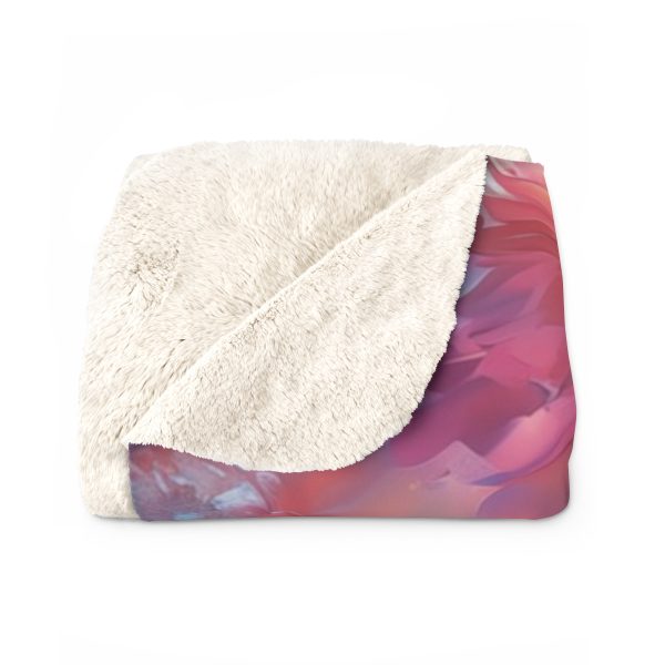 Floral Nebula 04 - Sherpa Fleece Blanket - Image 6