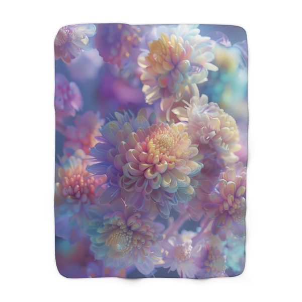 Floral Nebula 06 - Sherpa Fleece Blanket - Image 5