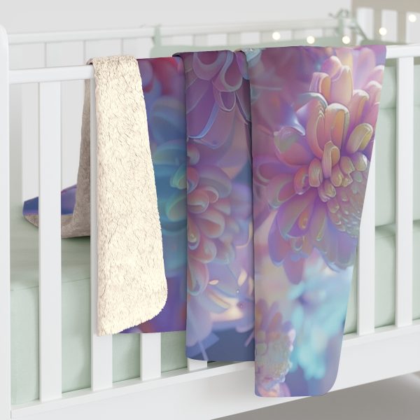 Floral Nebula 06 - Sherpa Fleece Blanket - Image 8