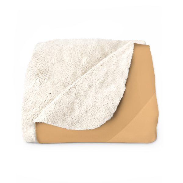 Soft Geometric Pyramid 03 in Honey Yellow Tone - Sherpa Fleece Blanket - Image 6