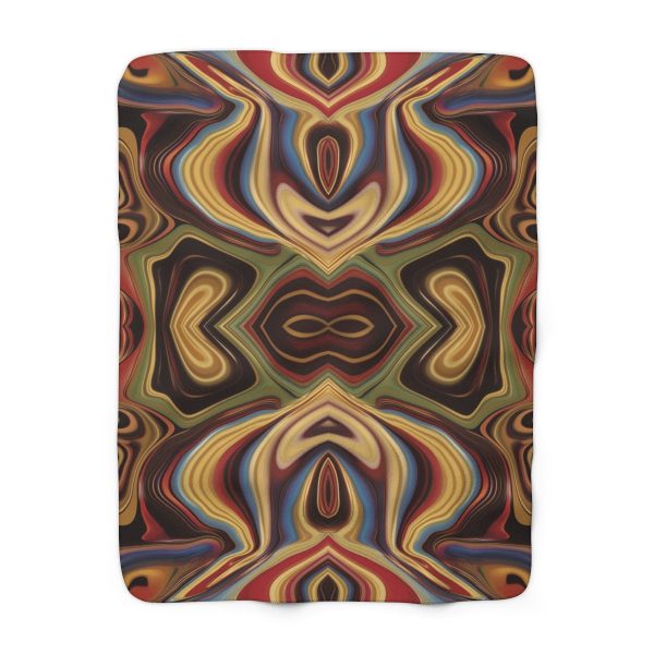 Lipnotic Kaleidoscope Background 04 - Sherpa Fleece Blanket - Image 5