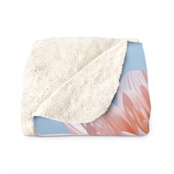 Foamy Floral Fusion 02 - Sherpa Fleece Blanket - Image 6