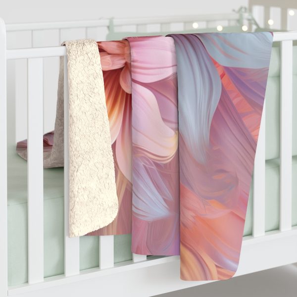 Pastel Fantasy Baroque Floral 03 - Sherpa Fleece Blanket - Image 8