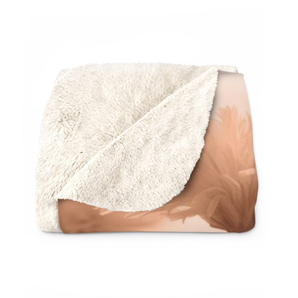 Fuzzy Dandelion Fantasy in Peach Fuzz Tone - Sherpa Fleece Blanket - Image 6