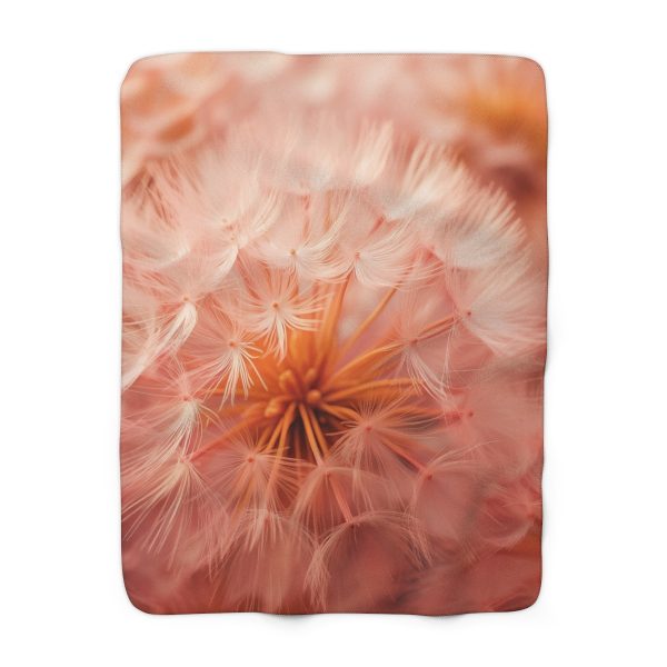 Lovely Fuzzy Fluff in Peach 01 - Sherpa Fleece Blanket - Image 5