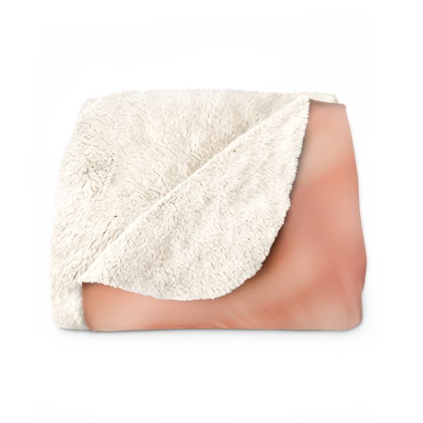 Lovely Fuzzy Fluff in Peach 01 - Sherpa Fleece Blanket - Image 6