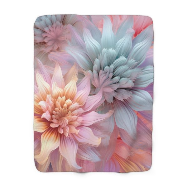 Pastel Fantasy Baroque Floral 03 - Sherpa Fleece Blanket - Image 5