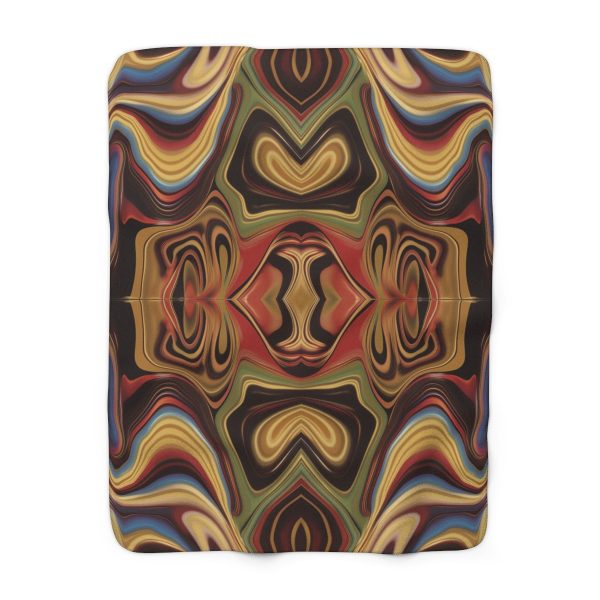 Lipnotic Kaleidoscope Background 02 - Sherpa Fleece Blanket - Image 5