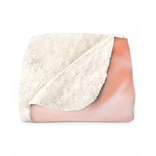 Lovely Fuzzy Buds in Peach 03 - Sherpa Fleece Blanket - Image 6