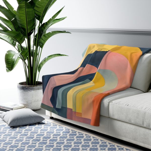 Soft Geometric Archways - Sherpa Fleece Blanket - Image 7