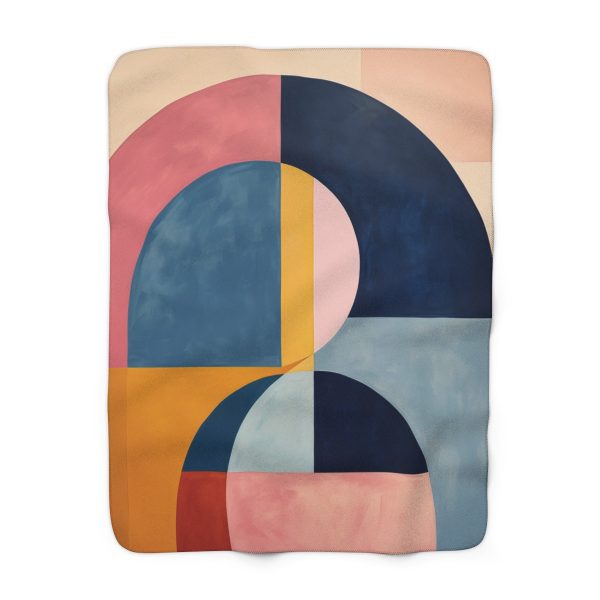 Soft Geometric Windows - Sherpa Fleece Blanket - Image 5