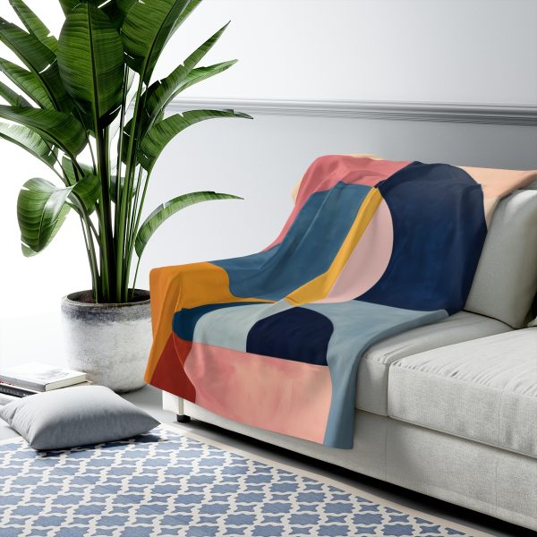 Soft Geometric Windows - Sherpa Fleece Blanket - Image 7