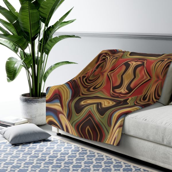 Lipnotic Kaleidoscope Background 02 - Sherpa Fleece Blanket - Image 3