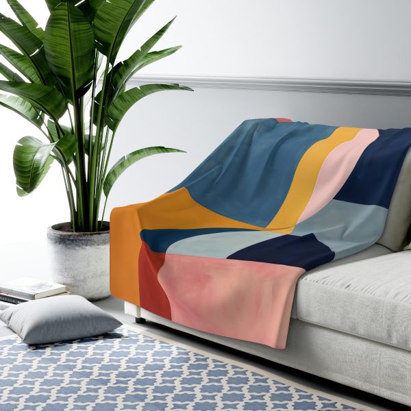 Soft Geometric Windows - Sherpa Fleece Blanket - Image 3