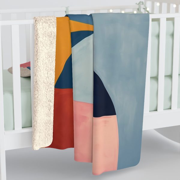 Soft Geometric Windows - Sherpa Fleece Blanket - Image 4