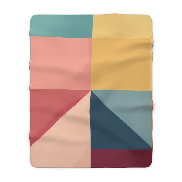 Soft Geometric Pyramid 01 - Sherpa Fleece Blanket