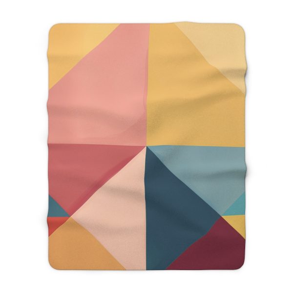 Soft Geometric Pyramid 03 - Sherpa Fleece Blanket