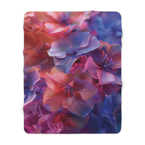 Bright Fantasy Floral 03 - Sherpa Fleece Blanket