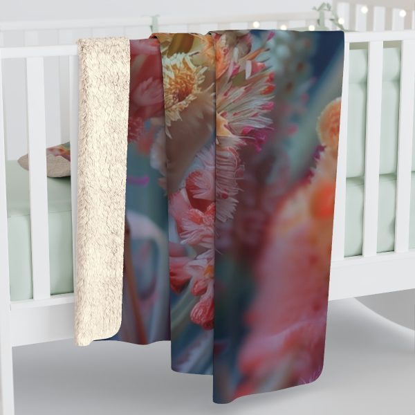 Bright Fantasy Floral 06 - Sherpa Fleece Blanket - Image 4