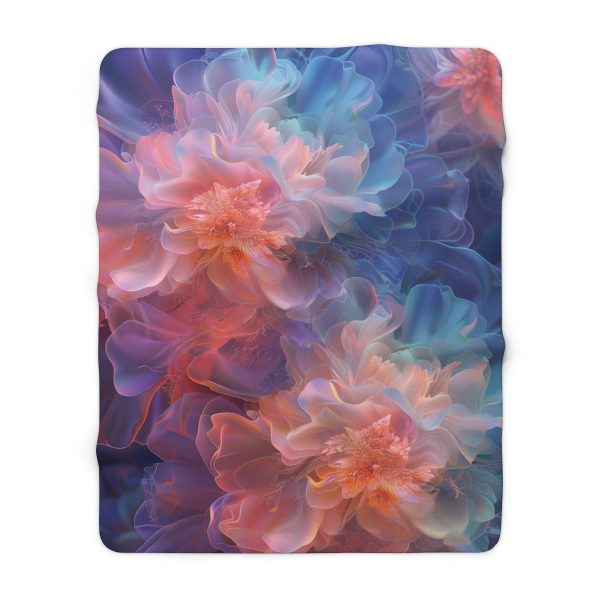 Floral Nebula 09 - Sherpa Fleece Blanket