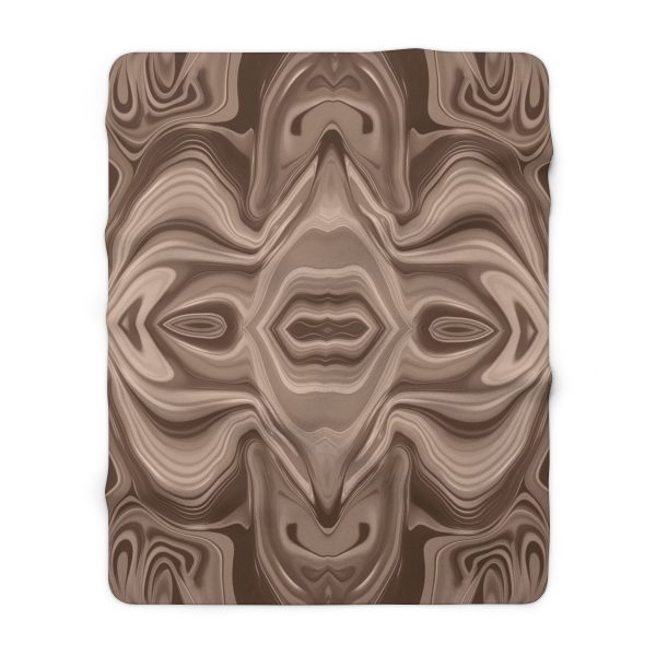 Lipnotic Kaleidoscope Background In Almondine 03 - Sherpa Fleece Blanket - Image 5